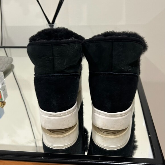 Movie's Faux Fur Lining Suede Ankle Boots Black Size 37 - Picture 4 of 7